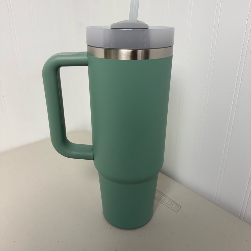 Stanley Teal Travel Tumbler with Handle - Picture 2 of 5